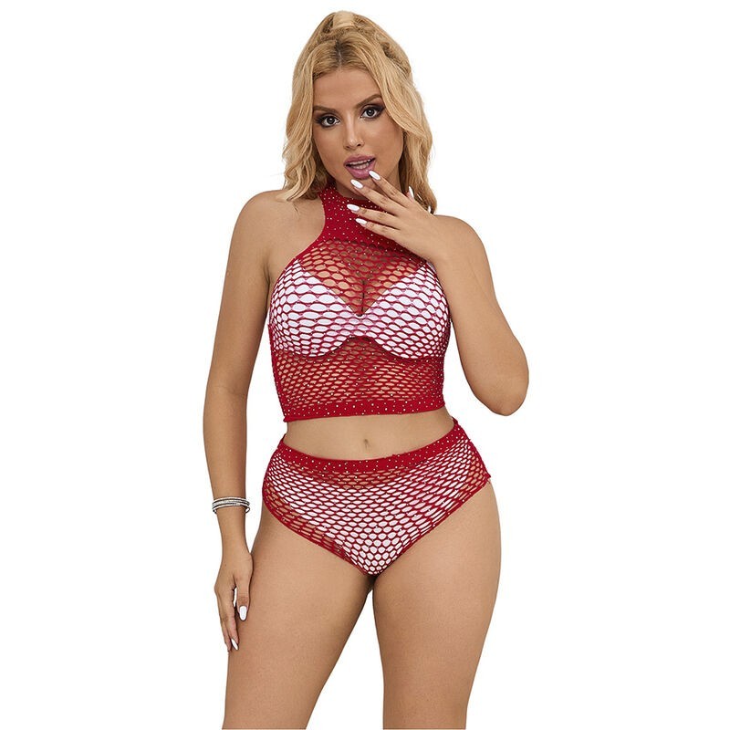 SUBBLIME - 952402 ENSEMBLE RESILLE AVEC LOSANGES ROSES TAILLE UNIQUE SUBBLIME - 952402 ENSEMBLE RESILLE AVEC LOSANGES ROSES TAILLE UNIQUE