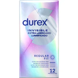 DUREX - PRESERVATIVI INVISIBILI EXTRA LUBRIFICATI 12 UNITÀ