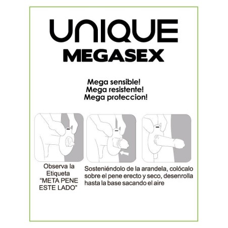 UNIQ - MEGASEX LATEX FREE SENSITIVE CONDOMS 3 UNITS