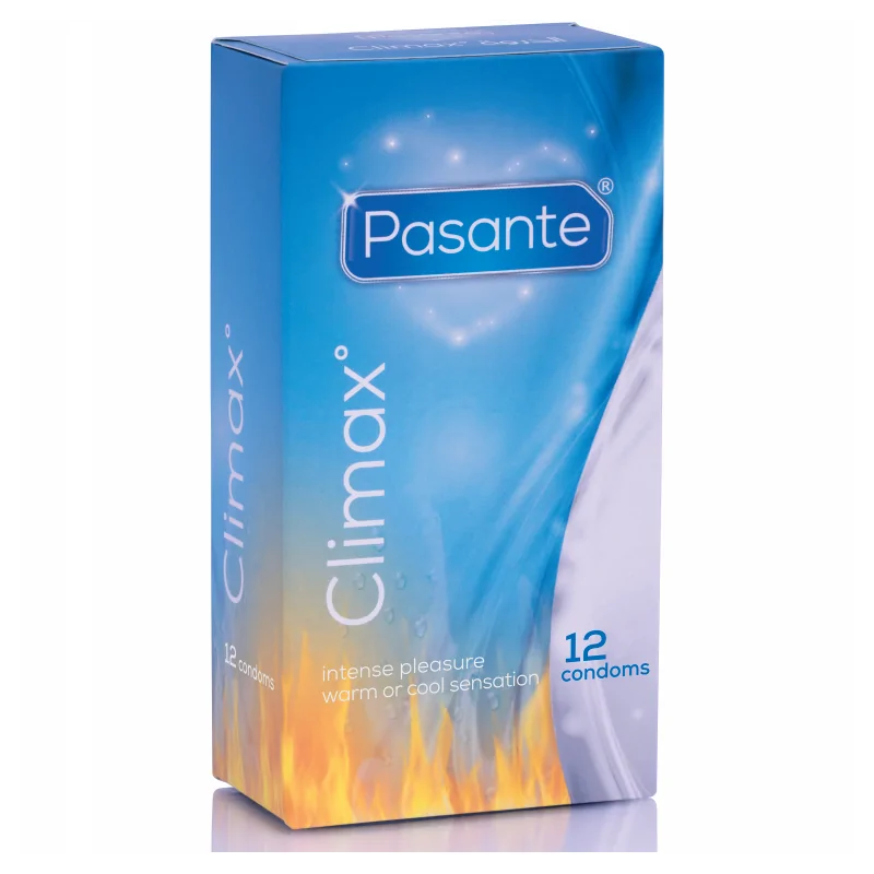PASANTE - PRÉSERVATIFS CLIMAX 6 EFFET CHALEUR + 6 EFFET FRAIS / 12 UNITÉS