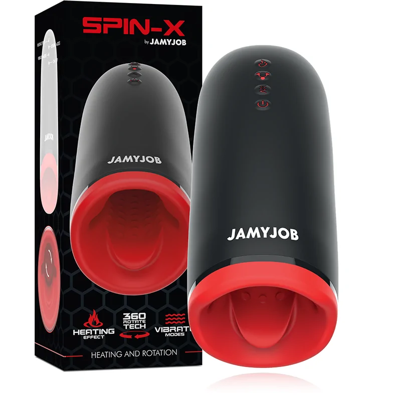 JAMYJOB - MASTURBATEUR CHAUFFANT ET ROTATION SPIN-X JAMYJOB - MASTURBATEUR CHAUFFANT ET ROTATION SPIN-X