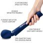FUN FACTORY - VIM SILICONE RECHARGEABLE VIBRATING WEIGHTED RUMBLE WAND MIDNIGHT BLUE FUN FACTORY - VIM SILICONE RECHARGEABLE VIBRATING WEIGHTED RUMBLE WAND MIDNIGHT BLUE