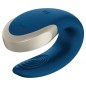 SATISFYER - DOUBLE LOVE LUXURY PARTNER VIBRATOR BLUE SATISFYER - DOUBLE LOVE LUXURY PARTNER VIBRATOR BLUE