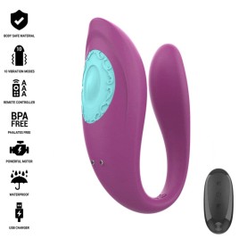 INTENSE - ANNIE VIBRATEUR ET STIMULATEUR EN U VIOLET TÉLÉCOMMANDE