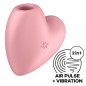 SATISFYER CUTIE HEART AIR PULSE STIMULATOR VIBRATOR - PINK