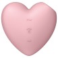 SATISFYER CUTIE HEART AIR PULSE STIMULATOR VIBRATOR - PINK