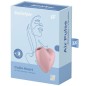 SATISFYER CUTIE HEART AIR PULSE STIMULATOR VIBRATOR - PINK