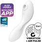 SATISFYER CURVY TRINITY 5 AIR PULSE STIMULATOR VIBRATOR APP - WHITE SATISFYER CURVY TRINITY 5 AIR PULSE STIMULATOR VIBRATOR APP - WHITE