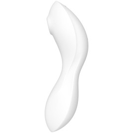 SATISFYER CURVY TRINITY 5 AIR PULSE STIMULATOR VIBRATOR APP - WHITE