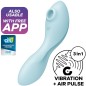 SATISFYER CURVY TRINITY 5 AIR PULSE STIMULATOR VIBRATOR APP - WHITE SATISFYER CURVY TRINITY 5 AIR PULSE STIMULATOR VIBRATOR APP - WHITE
