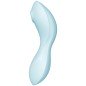 SATISFYER CURVY TRINITY 5 AIR PULSE STIMULATOR VIBRATOR APP - BLUE