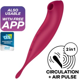 SATISFYER - APPLICATION DE STIMULATEUR ET VIBRATEUR TWIRLING PRO+ VERT