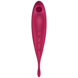 SATISFYER - APPLICATION DE STIMULATEUR ET VIBRATEUR TWIRLING PRO+ VERT