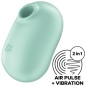 SATISFYER - PRO TO GO 2 DOPPELTER LUFTPULSSTIMULATOR VIBRATOR GRÜN