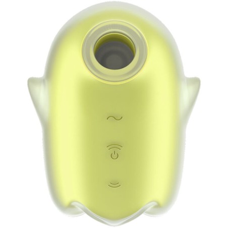 SATISFYER - GLOWING GHOST AIR PULSE VIBRATOR YELLOW