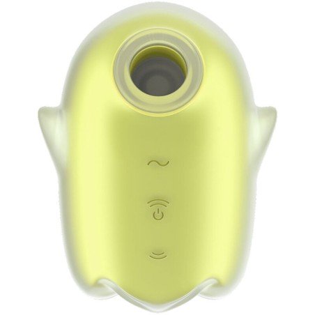 SATISFYER - GLOWING GHOST AIR PULSE VIBRATOR YELLOW