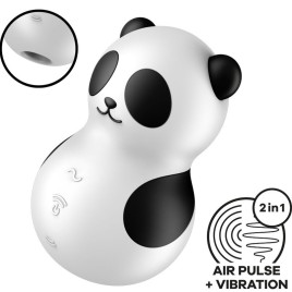 SATISFYER - POCKET PANDA STIMULATOR VIBRATOR BLACK AND WHITE