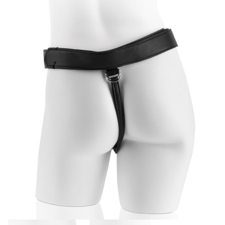 KING COCK - IMBRACATURA PER CAZZO KING CON PENE NERO REALISTICO 22,9 CM