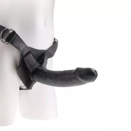 KING COCK - HARNAIS AVEC PÉNIS NOIR RÉALISTE 22,9 CM
