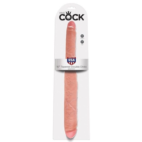 KING COCK GODE DOUBLE NATUREL 40.6 CM