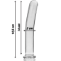 NEBULA SERIES BY IBIZA - MODÈLE 8 GODE EN VERRE BOROSILICATE 14,5 X 2 CM CLAIR