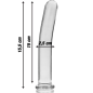 NEBULA SERIES BY IBIZA - MODÈLE 9 GODE EN VERRE BOROSILICATE 15,5 X 2,5 CM CLAIR