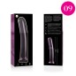 NEBULA SERIES BY IBIZA - MODÈLE 9 GODE EN VERRE BOROSILICATE 15,5 X 2,5 CM CLAIR