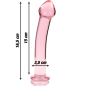 NEBULA SERIES BY IBIZA - MODÈLE 11 GODE EN VERRE BOROSILICATE 16 X 3 CM CLAIR