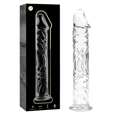 NEBULA SERIES BY IBIZA - MODÈLE 12 GODE EN VERRE BOROSILICATE ROSE 17 CM -O- 3.5 CM