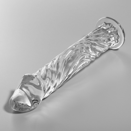 NEBULA SERIES BY IBIZA - MODÈLE 12 GODE EN VERRE BOROSILICATE 17 X 3,5 CM CLAIR