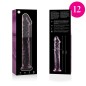 NEBULA SERIES BY IBIZA - MODÈLE 12 GODE EN VERRE BOROSILICATE 17 X 3,5 CM CLAIR