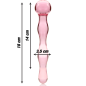 NEBULA SERIES BY IBIZA - MODÈLE 13 GODE EN VERRE BOROSILICATE ROSE 18 CM -O- 3.5 CM