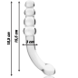 NEBULA SERIES BY IBIZA - MODELLO 14 DILDO IN VETRO BOROSILICATO 18,5 X 3 CM TRASPARENTE