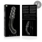 NEBULA SERIES BY IBIZA - MODÈLE 14 GODE EN VERRE BOROSILICATE 18,5 X 3 CM CLAIR