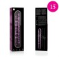 NEBULA SERIES BY IBIZA - MODÈLE 15 GODE EN VERRE BOROSILICATE 18,5 X 3 CM CLAIR