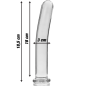 NEBULA SERIES BY IBIZA - MODELLO 17 DILDO IN VETRO BOROSILICATO 18,5 X 3 CM TRASPARENTE