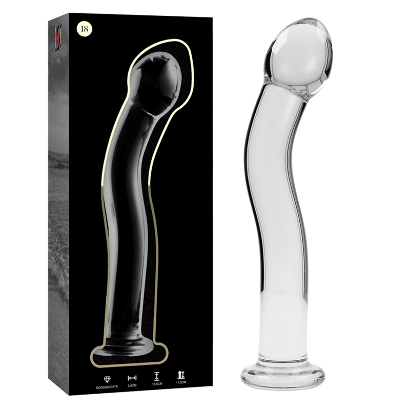 NEBULA SERIES BY IBIZA - MODÈLE 18 GODE EN VERRE BOROSILICATE ROSE 18.5 CM -O- 3.5 CM