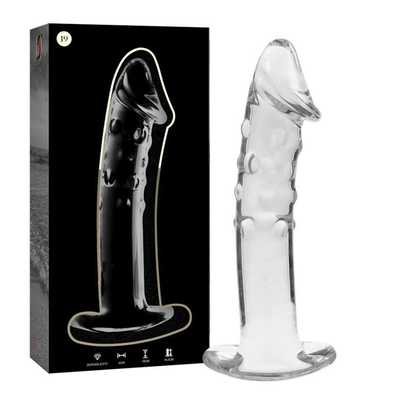 NEBULA SERIES BY IBIZA - MODÈLE 19 GODE EN VERRE BOROSILICATE ROSE 18.5 CM -O- 4 CM