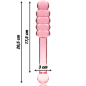 NEBULA SERIES BY IBIZA - MODÈLE 20 GODE EN VERRE BOROSILICATE ROSE 20.5 CM -O- 3 CM
