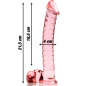 NEBULA SERIES BY IBIZA - MODELLO 23 DILDO IN VETRO BOROSILICATO 21,5 X 4 CM TRASPARENTE