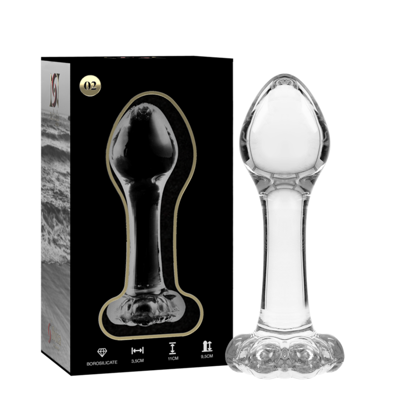 NEBULA SERIES BY IBIZA - PLUG ANAL MODÈLE 2 VERRE BOROSILICATE ROSE 11 CM -O- 3.5 CM