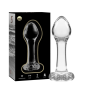 NEBULA SERIES BY IBIZA - PLUG ANAL MODÈLE 2 VERRE BOROSILICATE ROSE 11 CM -O- 3.5 CM