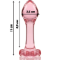 NEBULA SERIES BY IBIZA - PLUG ANAL MODÈLE 2 VERRE BOROSILICATE ROSE 11 CM -O- 3.5 CM