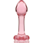 NEBULA SERIES BY IBIZA - PLUG ANAL MODÈLE 2 VERRE BOROSILICATE ROSE 11 CM -O- 3.5 CM