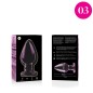 NEBULA SERIES BY IBIZA - MODELLO 3 PLUG ANALE VETRO BOROSILICATO 11 X 5 CM TRASPARENTE