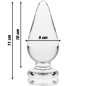 NEBULA SERIES BY IBIZA - MODELLO 4 PLUG ANALE VETRO BOROSILICATO 11 X 5 CM TRASPARENTE