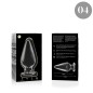 NEBULA SERIES BY IBIZA - MODELLO 4 PLUG ANALE VETRO BOROSILICATO 11 X 5 CM TRASPARENTE