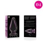 NEBULA SERIES BY IBIZA - MODELLO 4 PLUG ANALE VETRO BOROSILICATO 11 X 5 CM TRASPARENTE