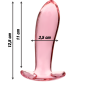 NEBULA SERIES BY IBIZA - MODELLO 5 PLUG ANALE VETRO BOROSILICATO 12,5 X 3,5 CM TRASPARENTE
