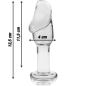 NEBULA SERIES BY IBIZA - MODELLO 6 PLUG ANALE VETRO BOROSILICATO 12,5 X 4 CM TRASPARENTE